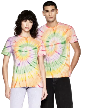 Rainbow Tie Dye Unisex Organic Cotton T-shirt - Adult