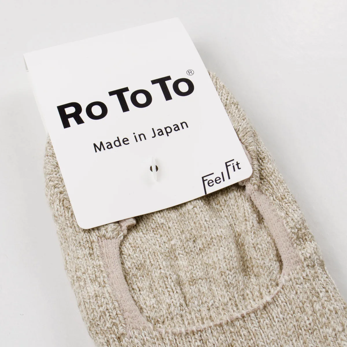 RoToTo - Silk Cotton Foot Cover Invisible Socks - Mix Beige