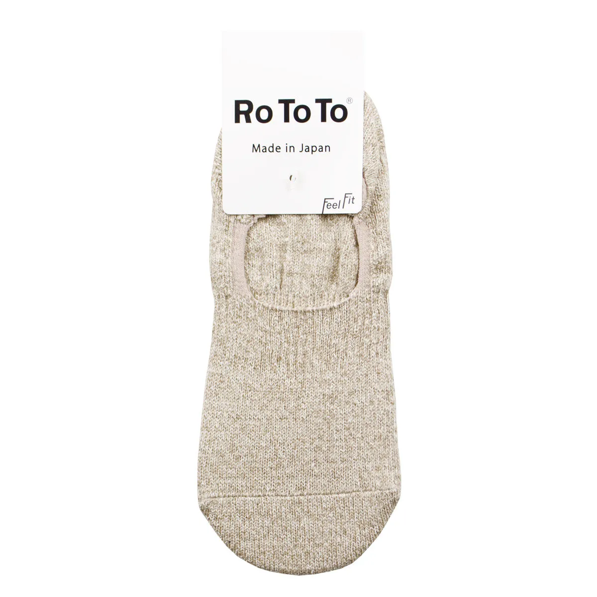 RoToTo - Silk Cotton Foot Cover Invisible Socks - Mix Beige