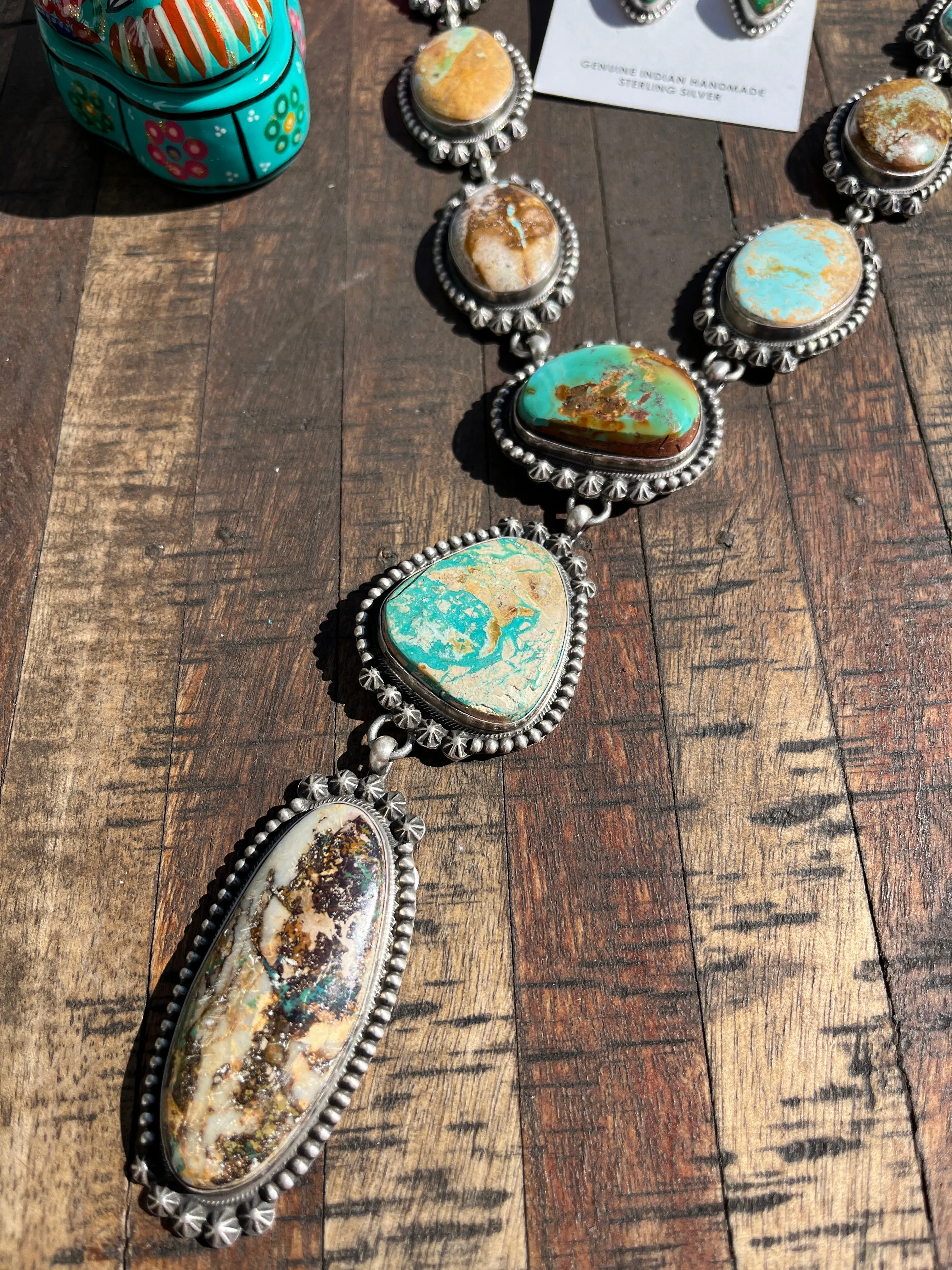 Royston Turquoise Lariat Set