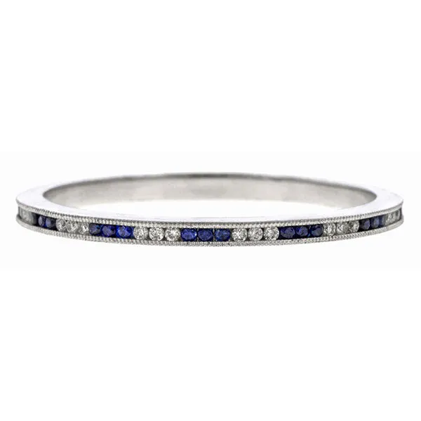 Sapphire & Diamond Eternity Wedding Band