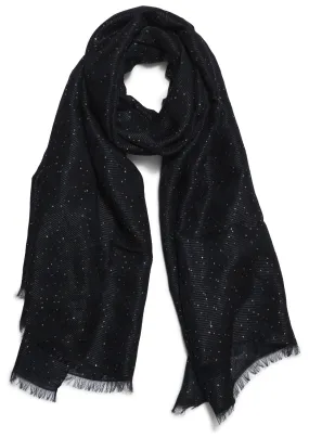 Sequin Chevron Scarf Black