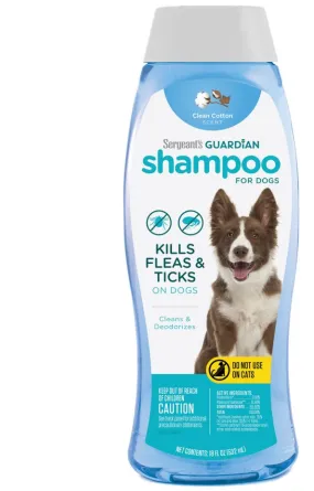 Sergeant's Guardian Flea & Tick Shampoo for Dogs Clean Cotton