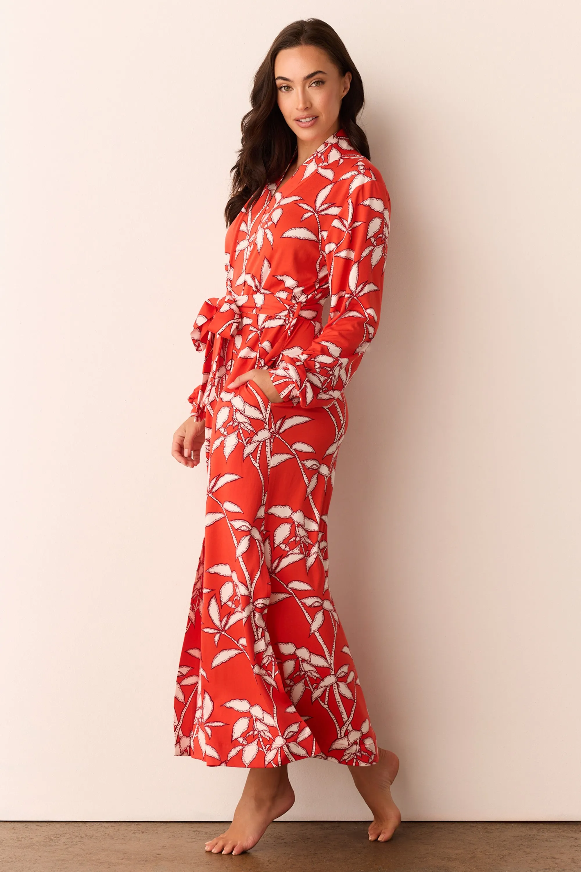 Skyler Banded Long Robe | Zen