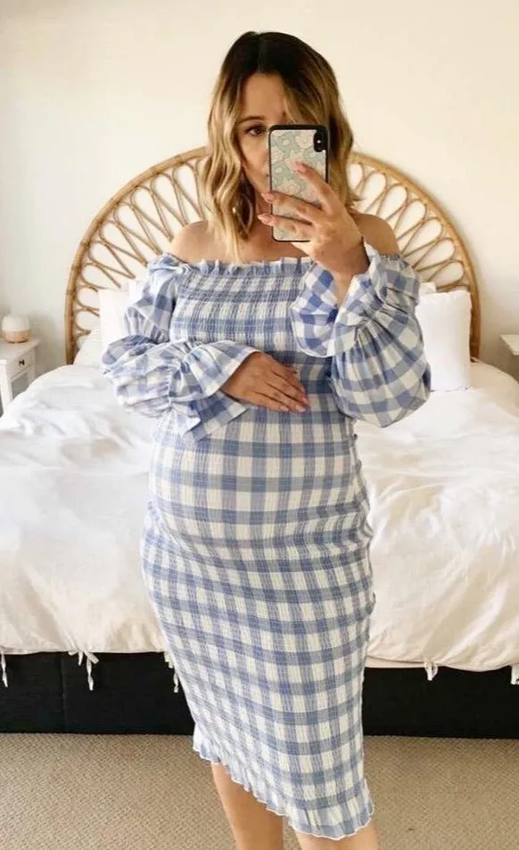 Soleil Dress - Blue/Gingham