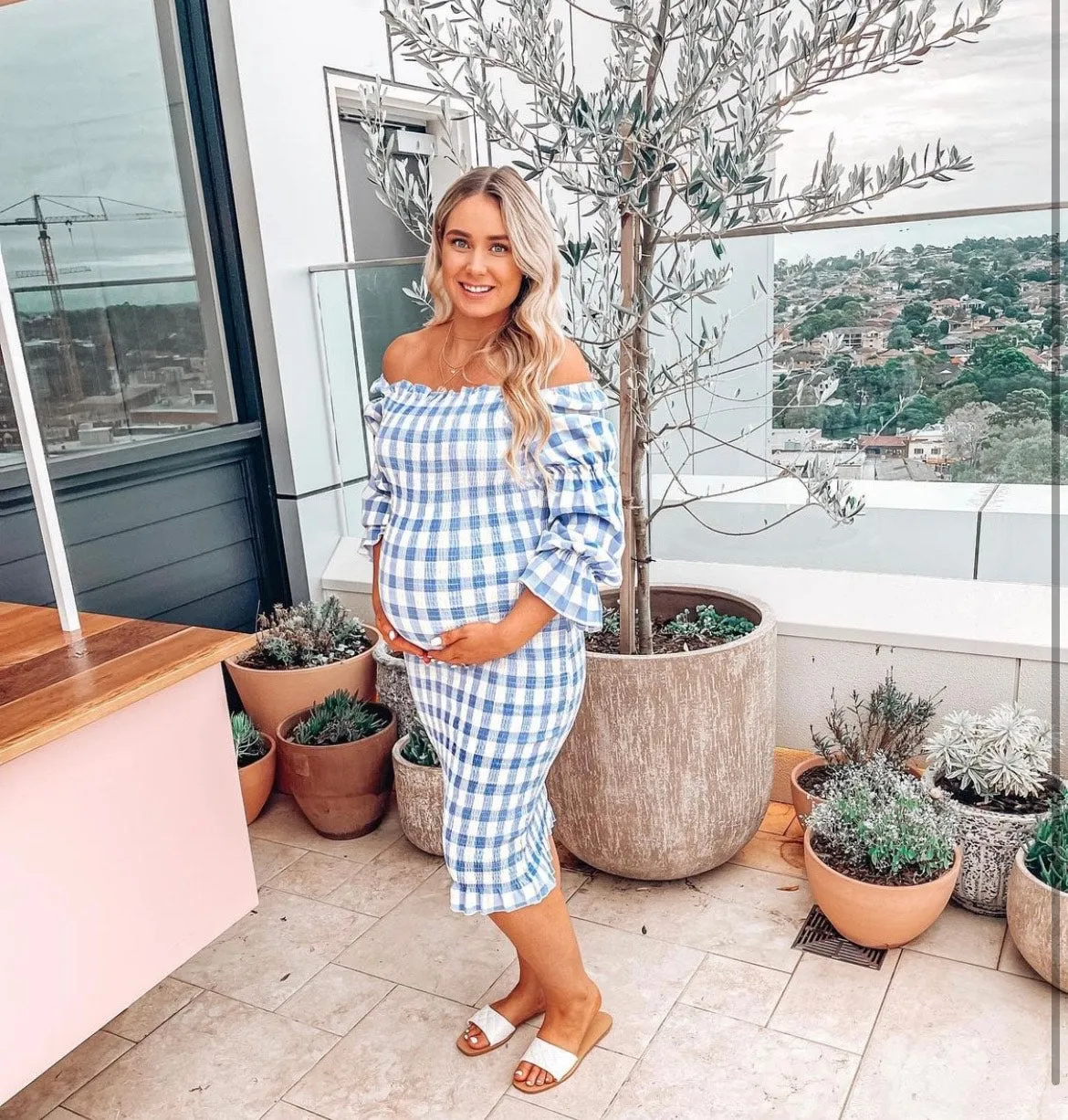 Soleil Dress - Blue/Gingham