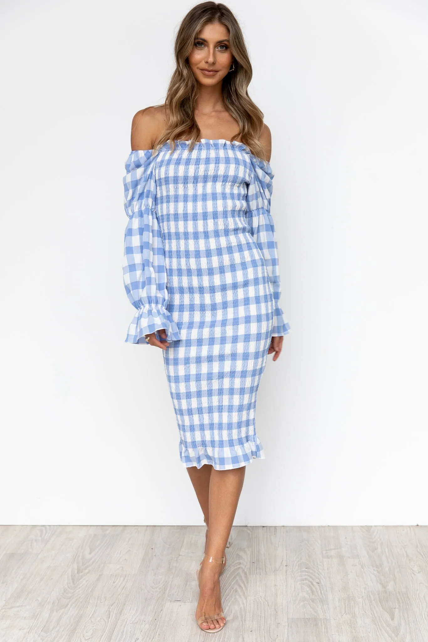 Soleil Dress - Blue/Gingham