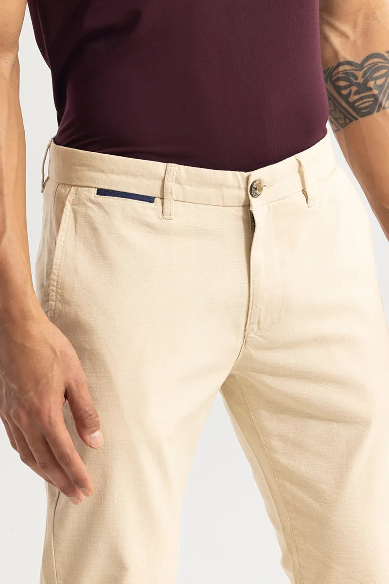 Stygian Beige Linen Pant