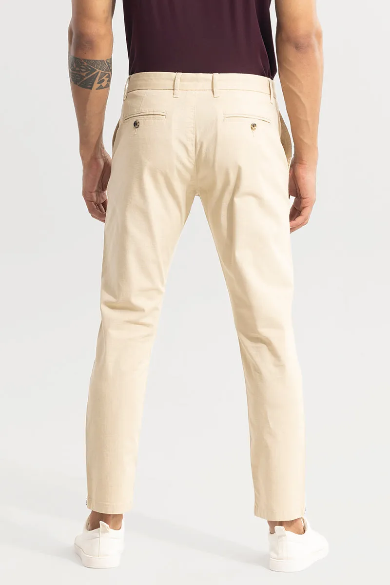 Stygian Beige Linen Pant