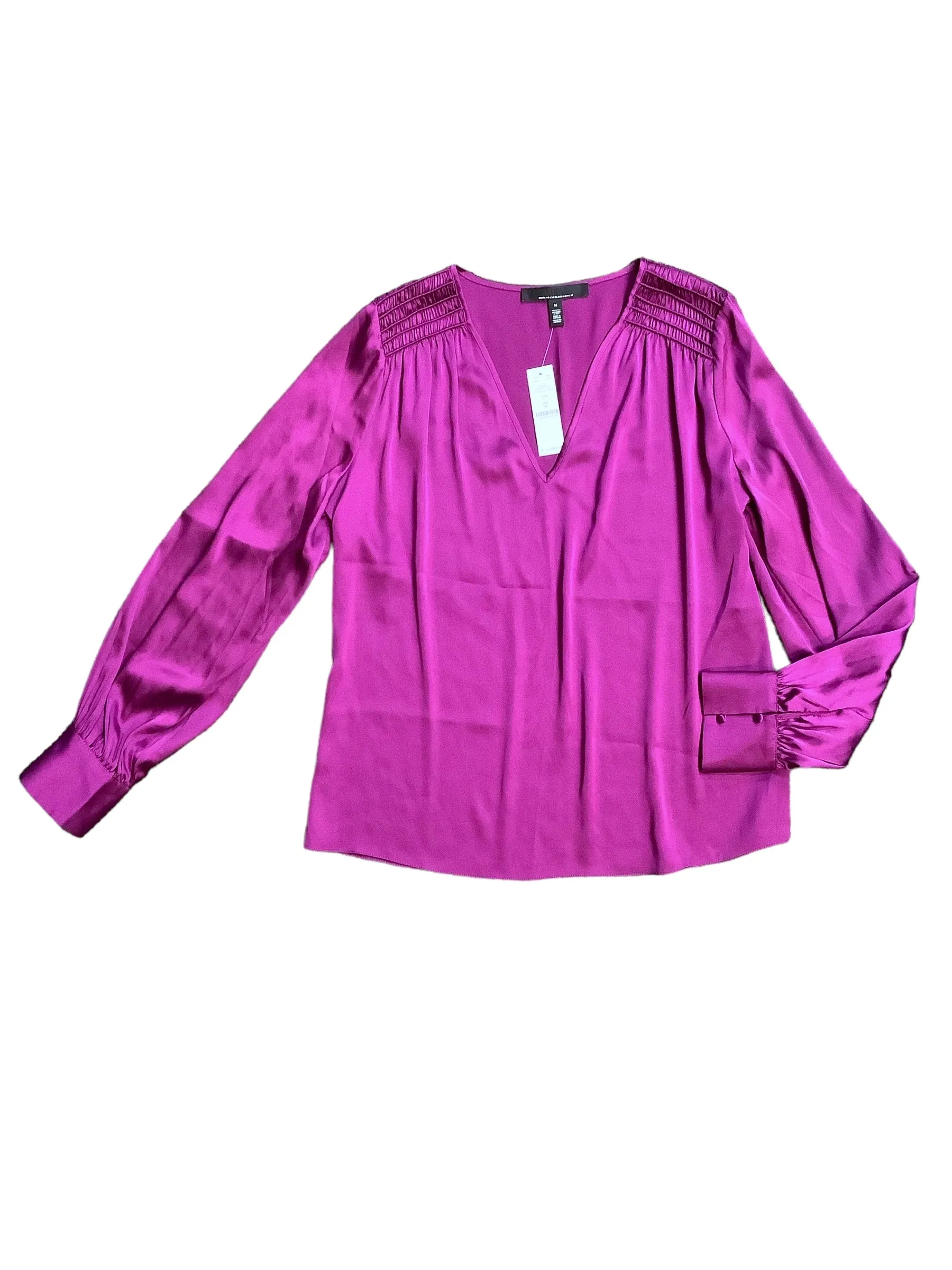 Top Long Sleeve By White House Black Market In Purple, Size: M