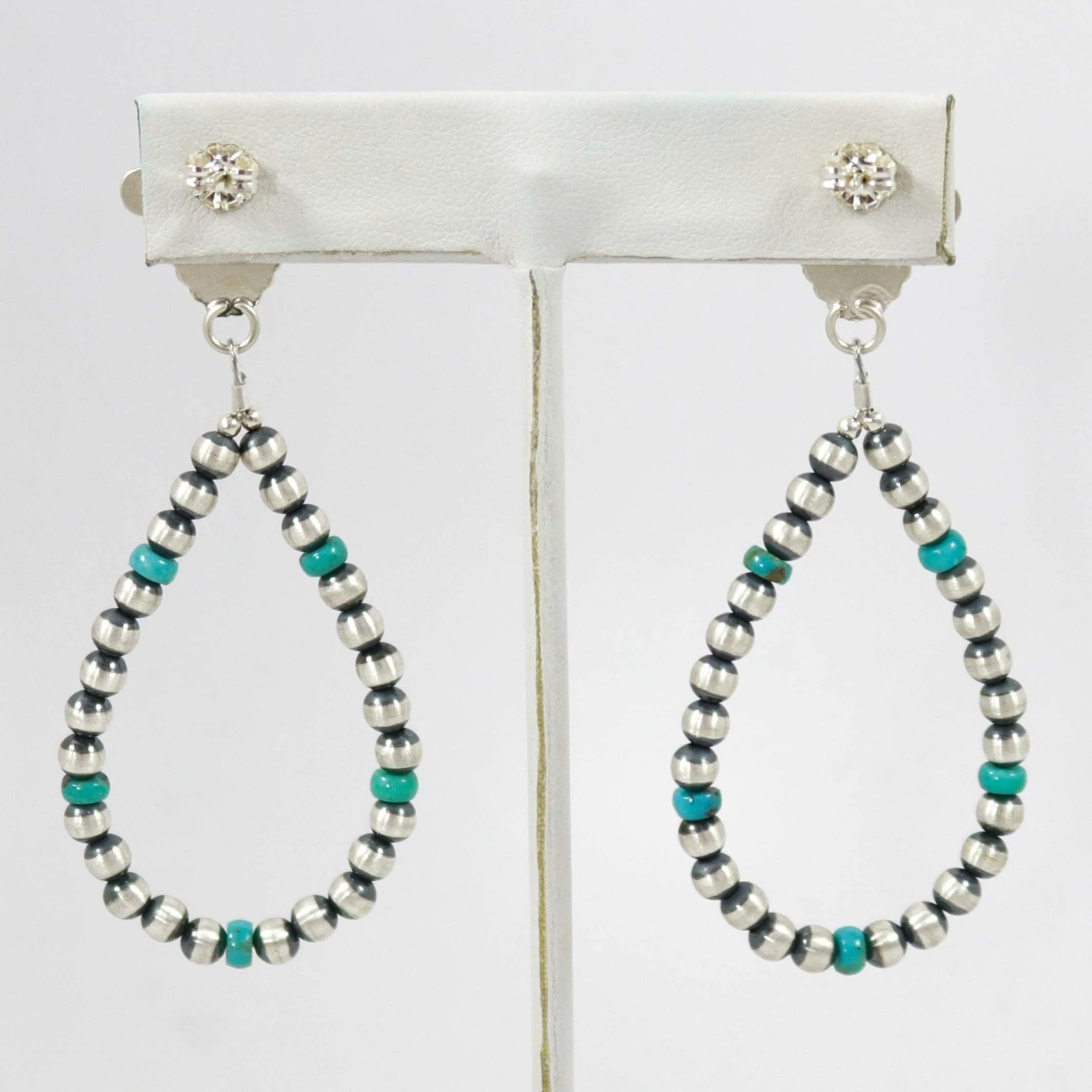 Turquoise and Bead Earrings