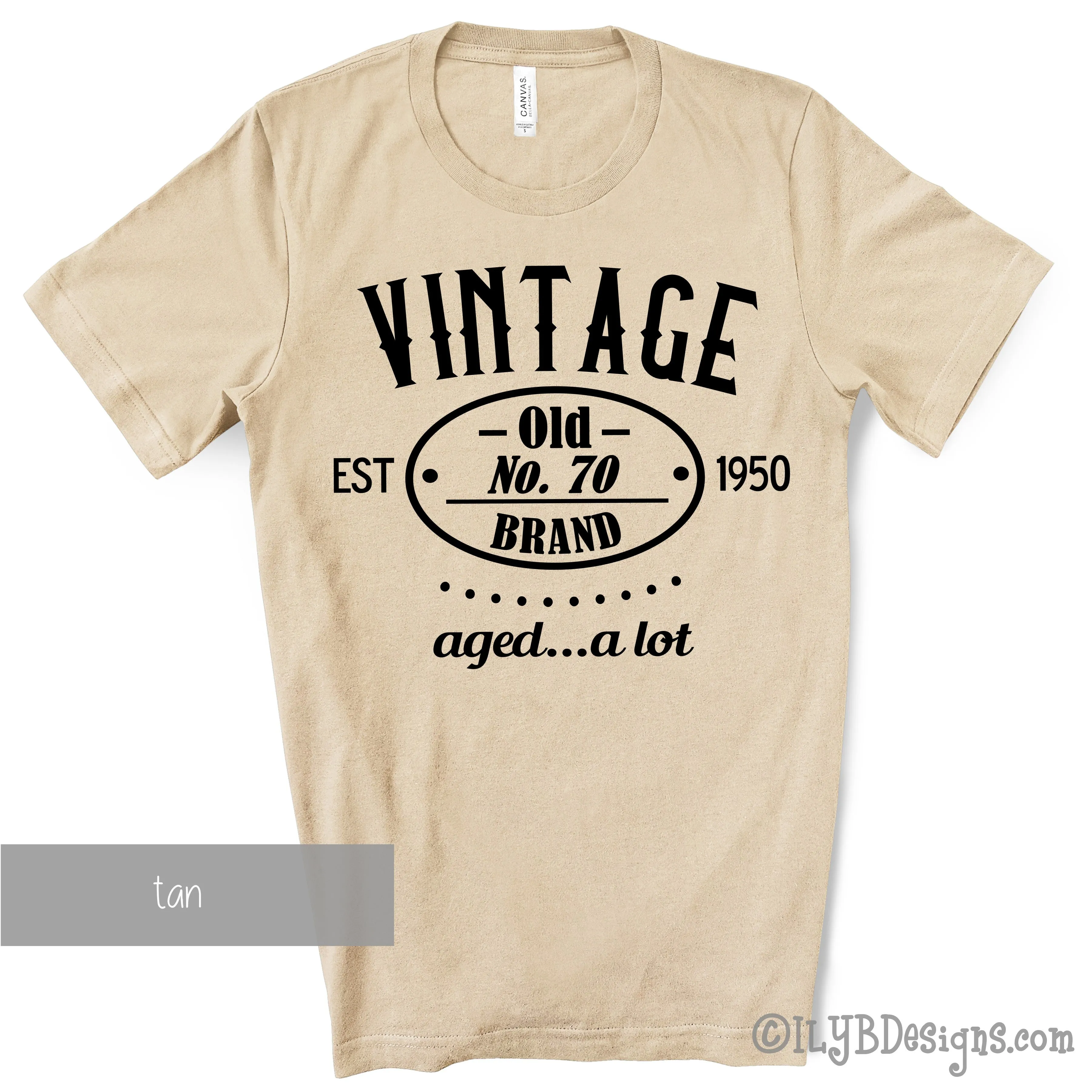 Vintage - Aged a Lot 70th Birthday Shirt | Men's Funny Birthday Tee