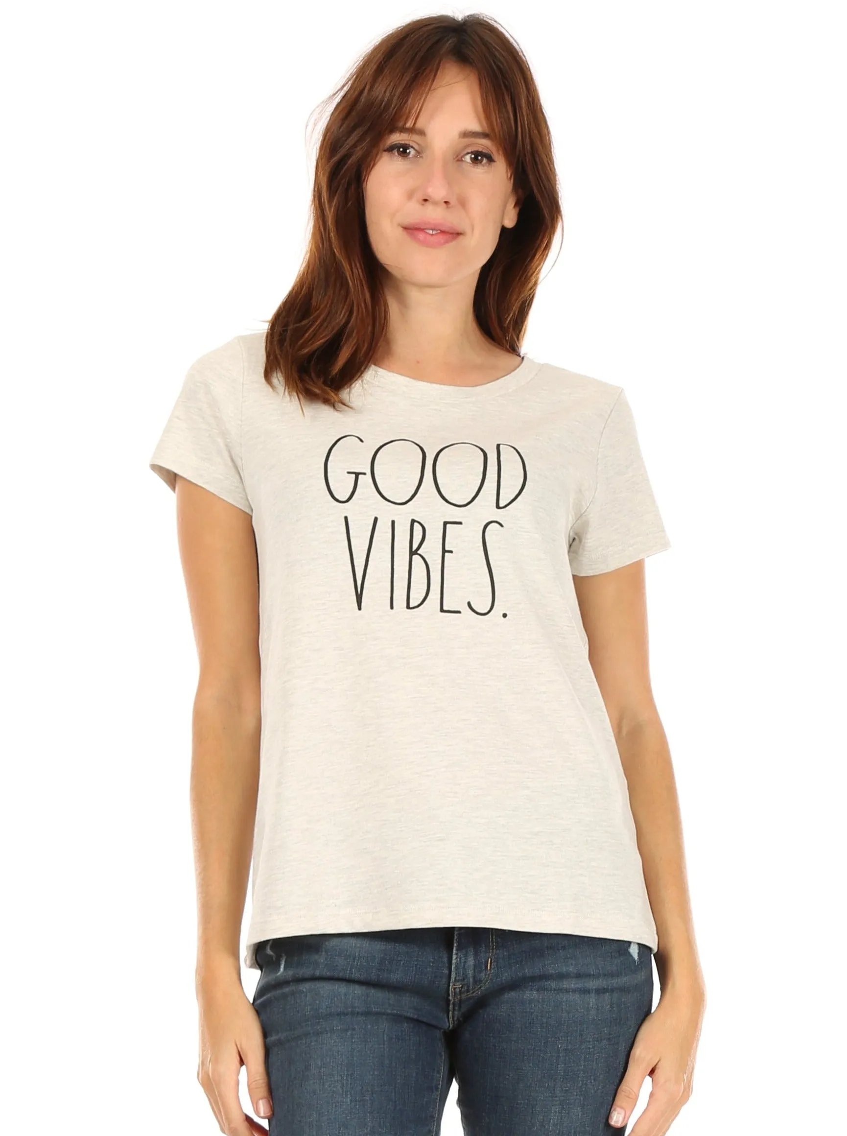 Women's "GOOD VIBES" Short Sleeve Icon T-Shirt